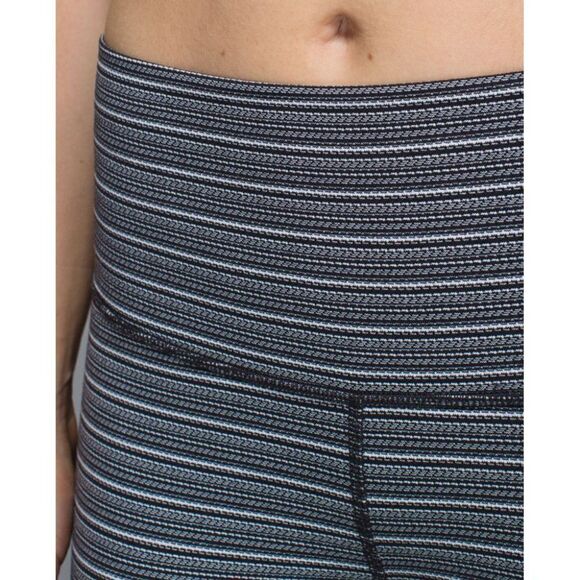 LULULEMON 4 High Times Pant Textured Stripe Black Deep Coal THROWBACK! - Picture 8 of 13